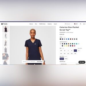 Figs scrub set color navy size large